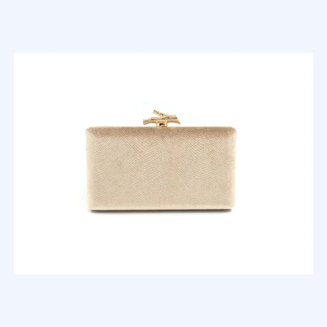 Clutch with Gold Branch Clasp