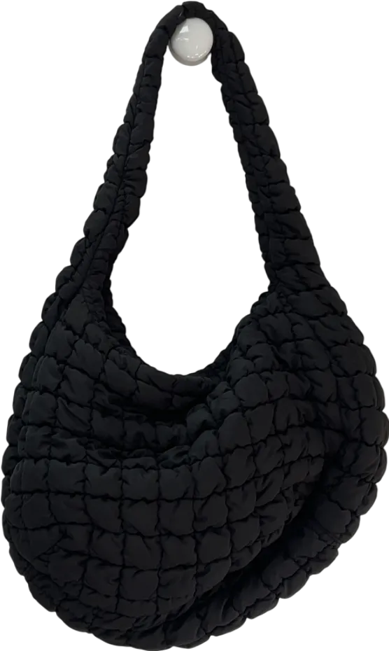 cos Black Oversized Quilted Crossbody Bag