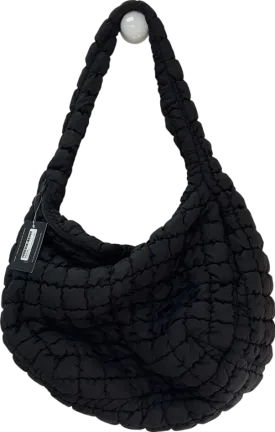 cos Black Oversized Quilted Crossbody Bag