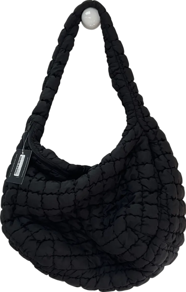 cos Black Oversized Quilted Crossbody Bag