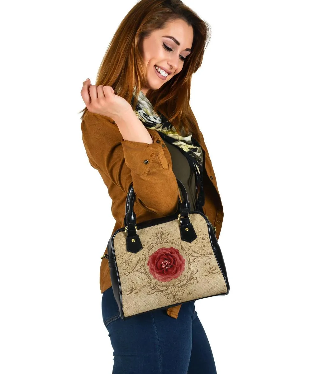 Custom Shoulder Bag - Vintage Look Handbag | Custom Bag, Vegan Leather Shoulder Bag, Shoulder Bags for Women, Over the Shoulder Bag