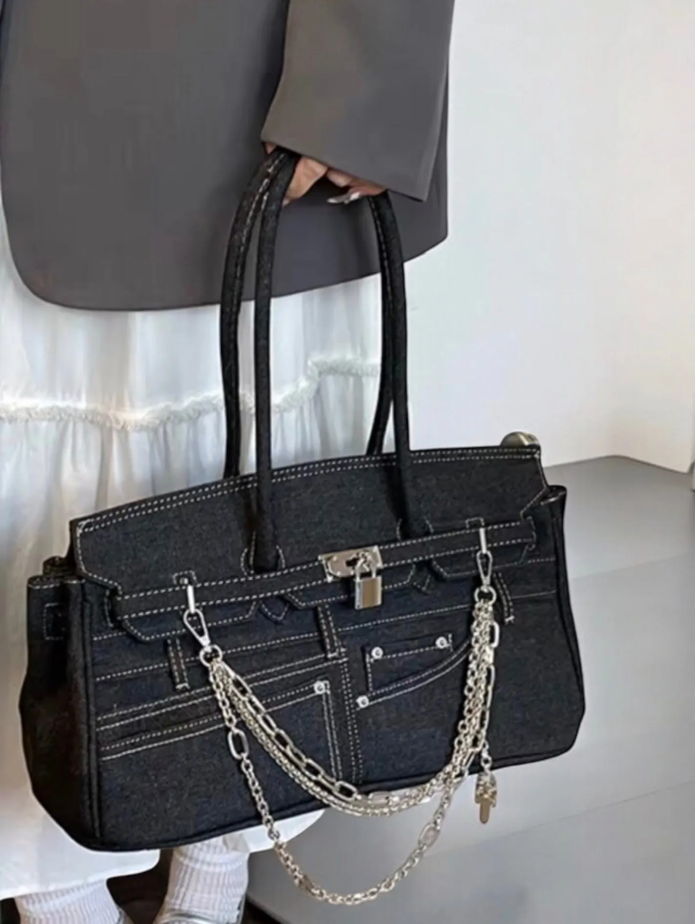 Denim Birkin Longer Handle - Limited Edition