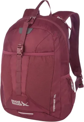 Eddie Bauer Stowaway Packable Backpack-Made from Ripstop Polyester, Black Cherry, 30L