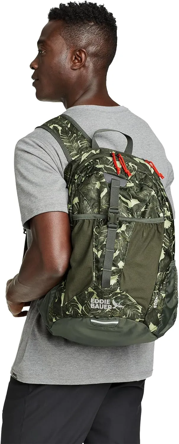 Eddie Bauer Stowaway Packable Backpack-Made from Ripstop Polyester, Black Cherry, 30L