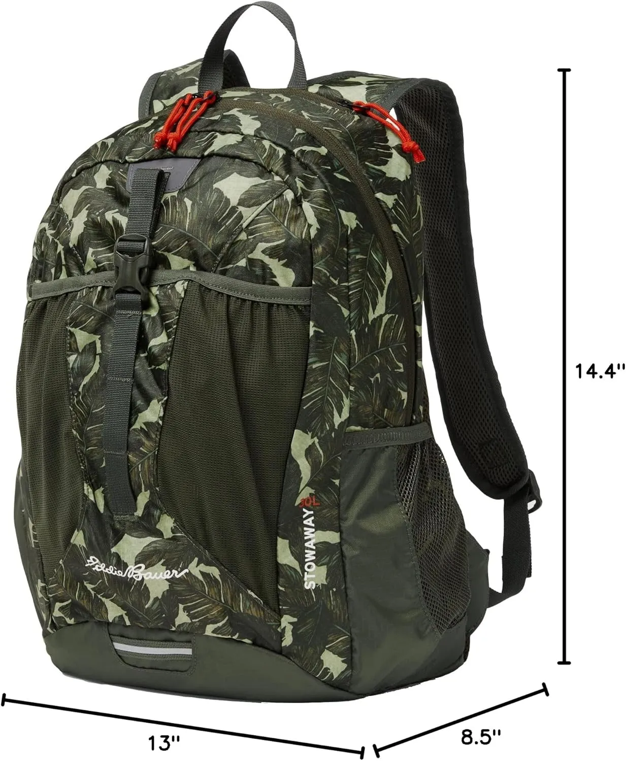 Eddie Bauer Stowaway Packable Backpack-Made from Ripstop Polyester, Dark Loden, 30L