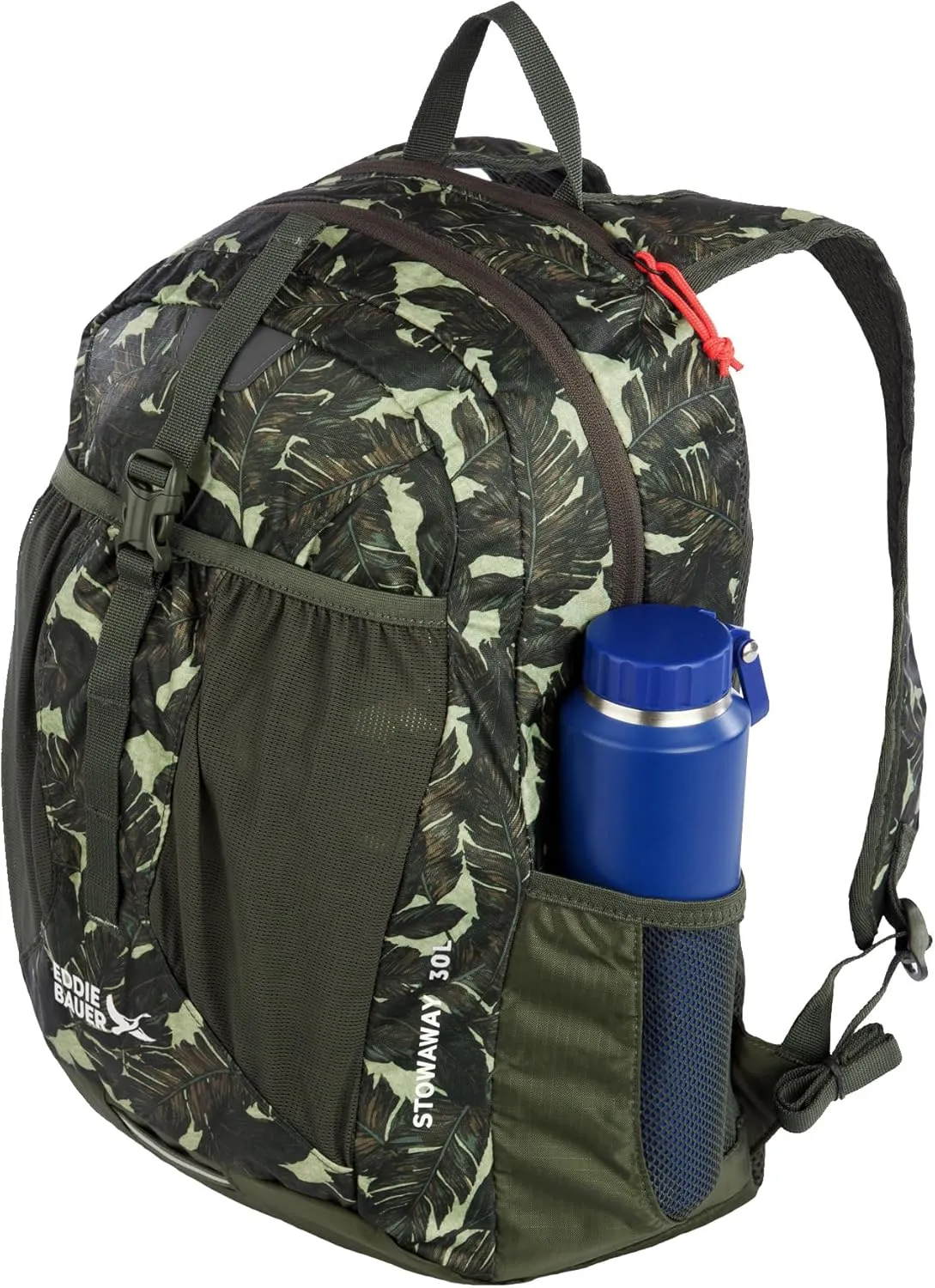 Eddie Bauer Stowaway Packable Backpack-Made from Ripstop Polyester, Dark Loden, 30L