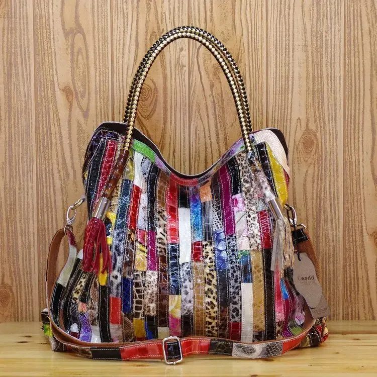 Exotic Snake Bags: High-Quality Cowhide Shoulder Bag for Women