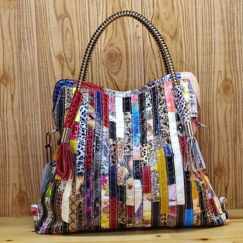 Exotic Snake Bags: High-Quality Cowhide Shoulder Bag for Women