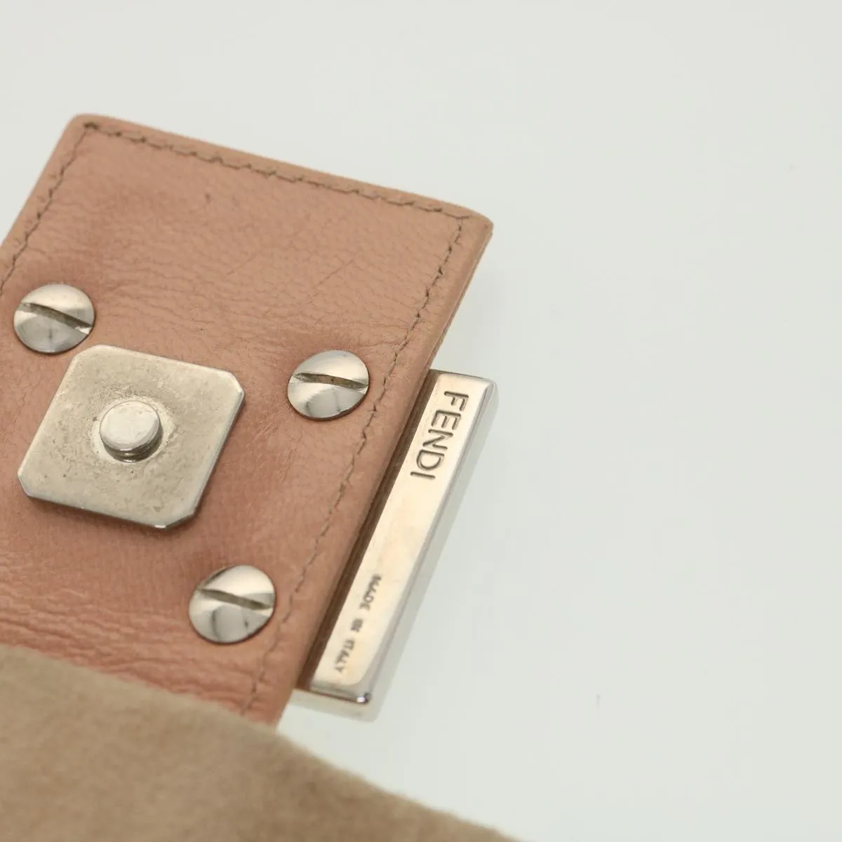 FENDI Mamma Baguette Shoulder Bag Suede Beige  yk6145B