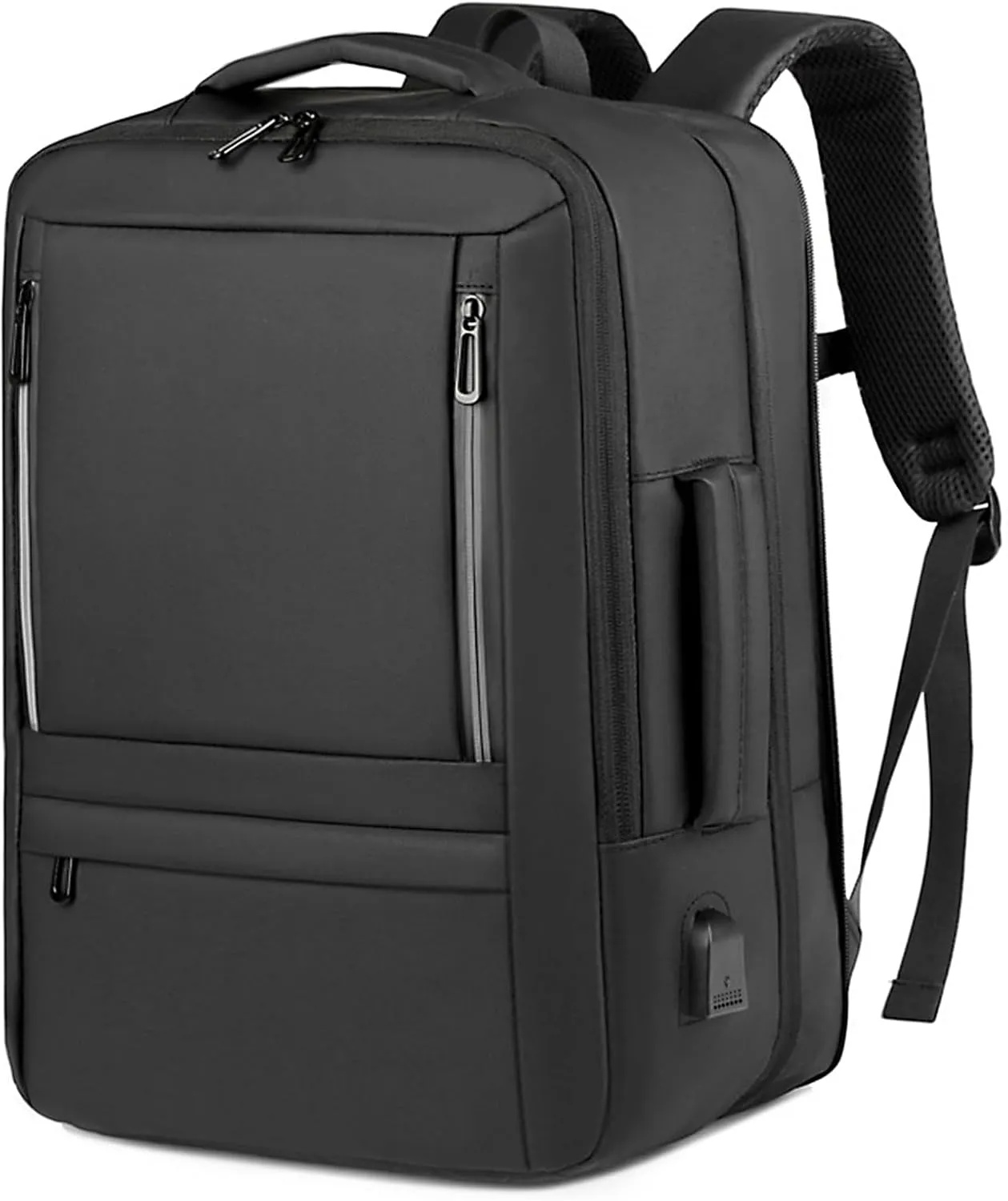Flight-Approved 35L Carry-On Travel Backpack  Expandable Suitcase-Style Luggage with 15 Laptop Compartment | Business Daypack for Men Women  Black
