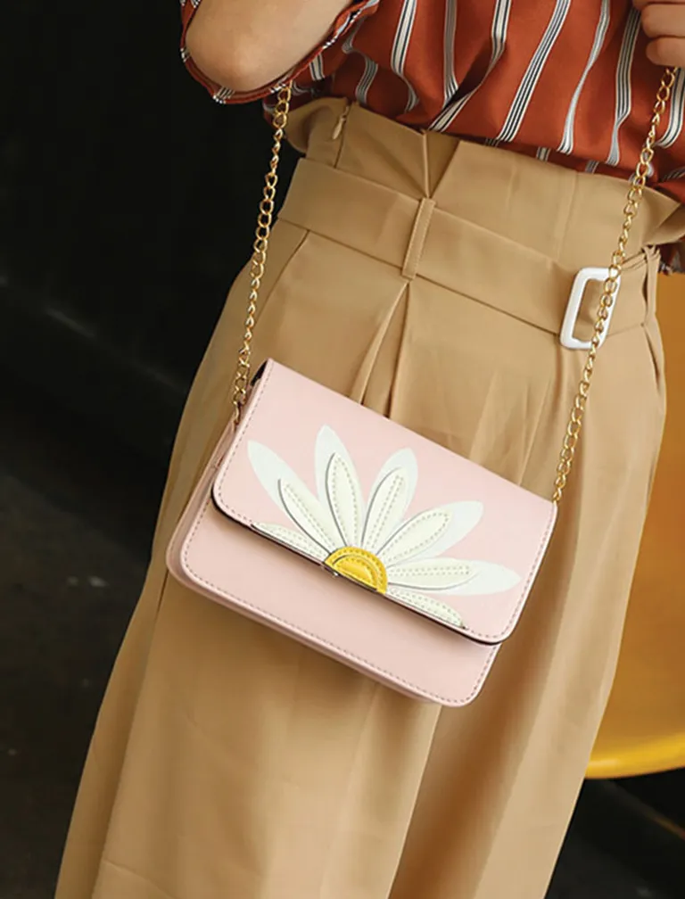 Flower Embroidery Shoulder Bag