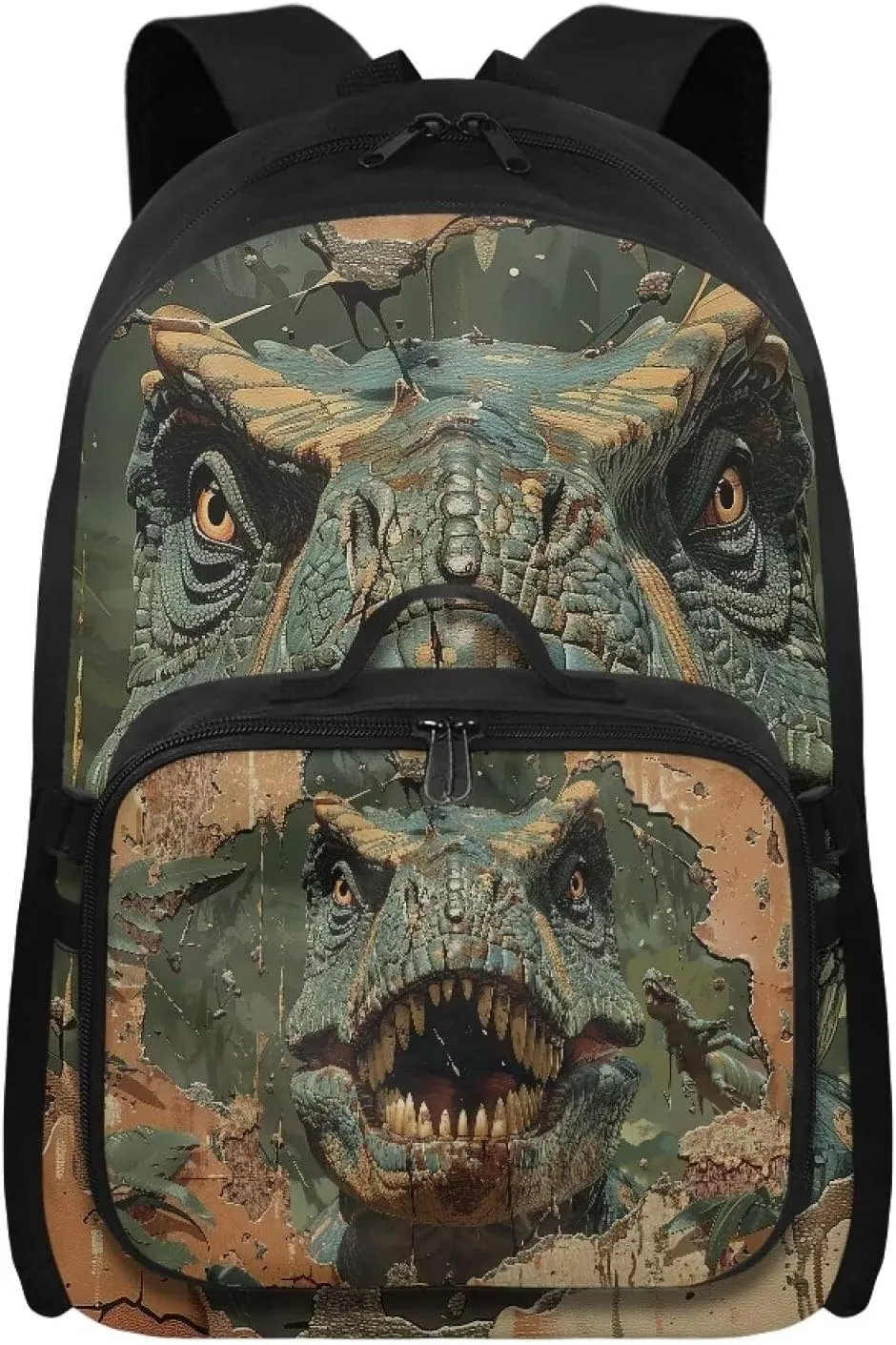 FOR U DESIGNS Boys Dinosaur Backpack 8-12 Years 17 Inch Lightweight School Bag with Removable Lunch Bag and Ergonomic Padded Straps Travel Rucksack Book Bag