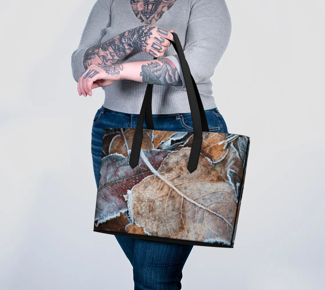 Frosted Leaf Faux Leather Handbag