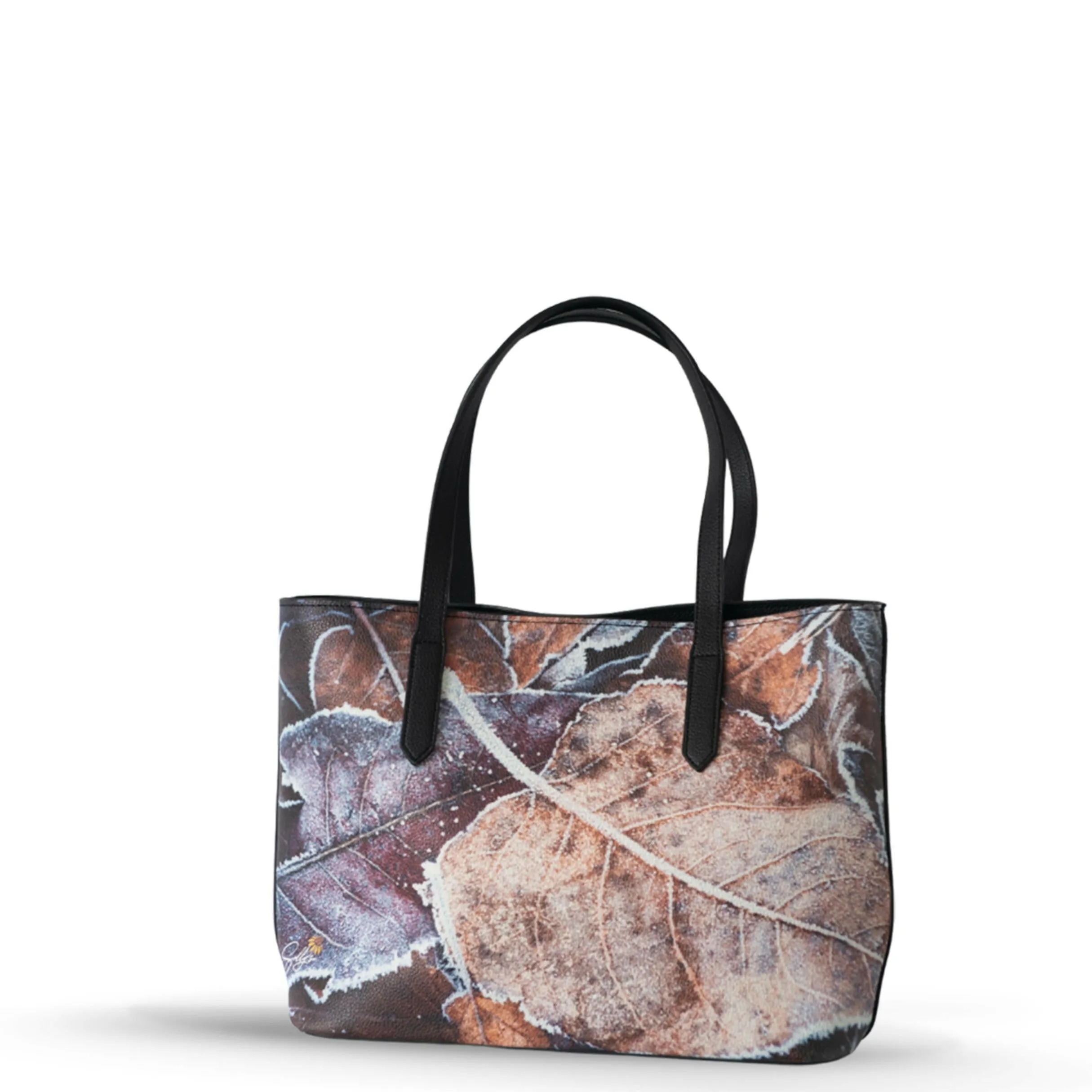 Frosted Leaf Faux Leather Handbag