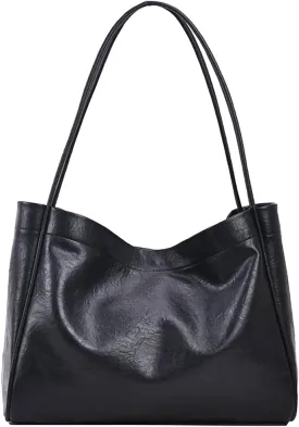 Geelyda Women's Brown Leather & Vegan 2025 Large Tote & Hobo Bag