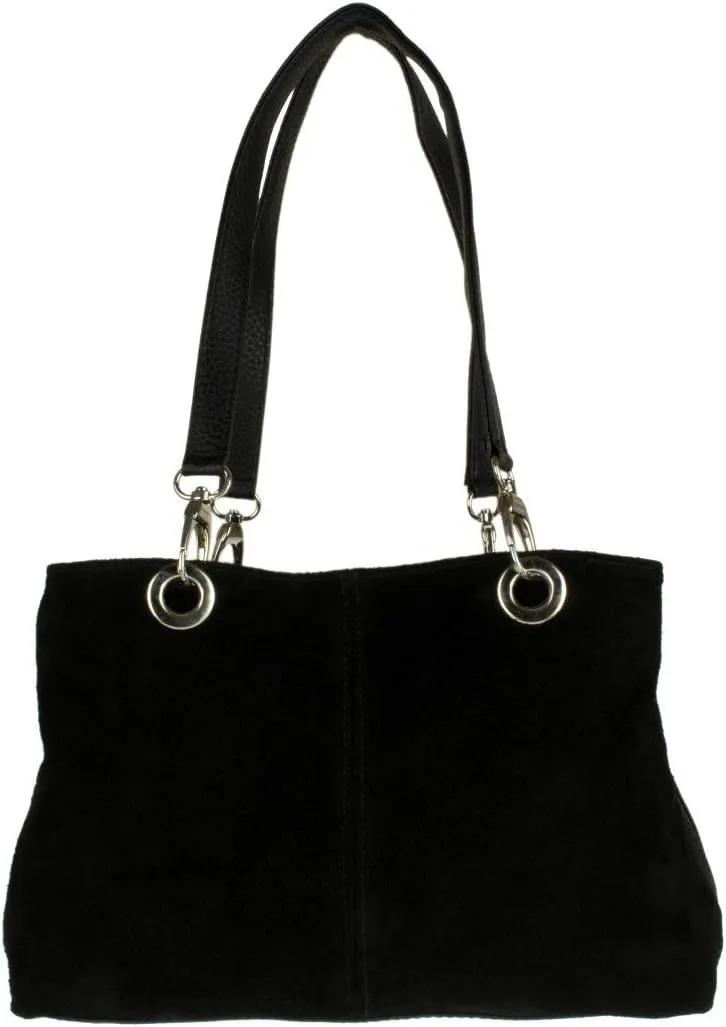 Girly HandBags Womens Italian Suede Leather Shoulder Bag