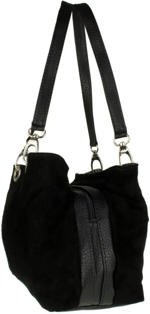 Girly HandBags Womens Italian Suede Leather Shoulder Bag