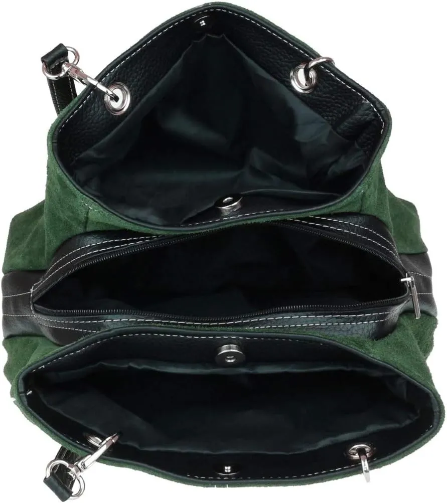 Girly HandBags Womens Italian Suede Leather Shoulder Bag
