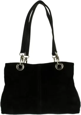 Girly HandBags Womens Italian Suede Leather Shoulder Bag
