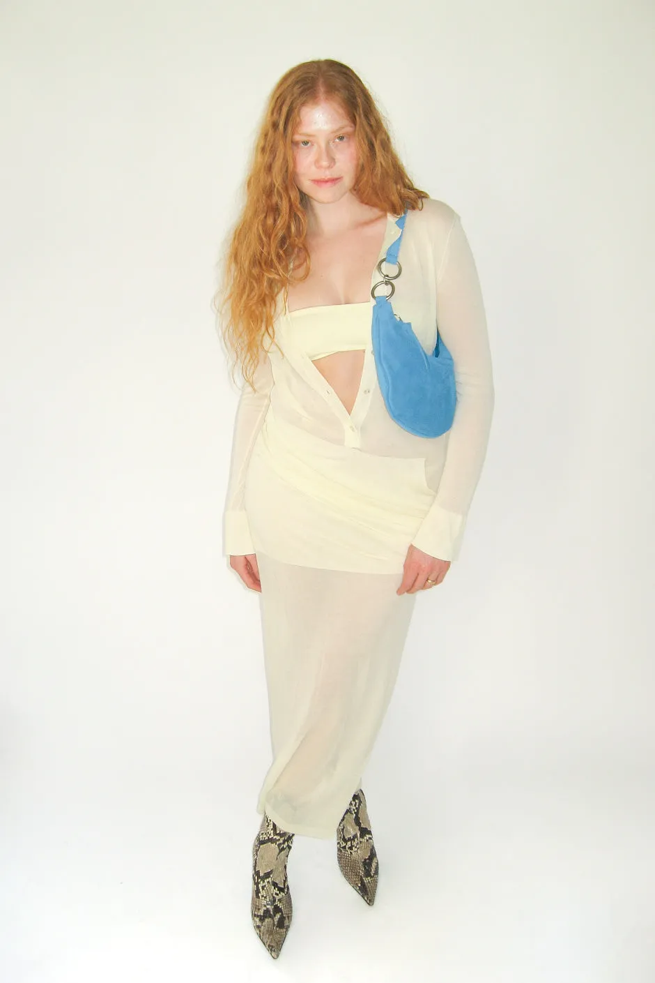 Goa Bag in Azure Suede