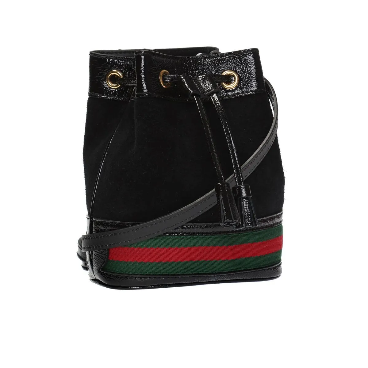 Gucci Ophidia Mini Textured Leather-Trimmed Suede Bucket Bag 550620