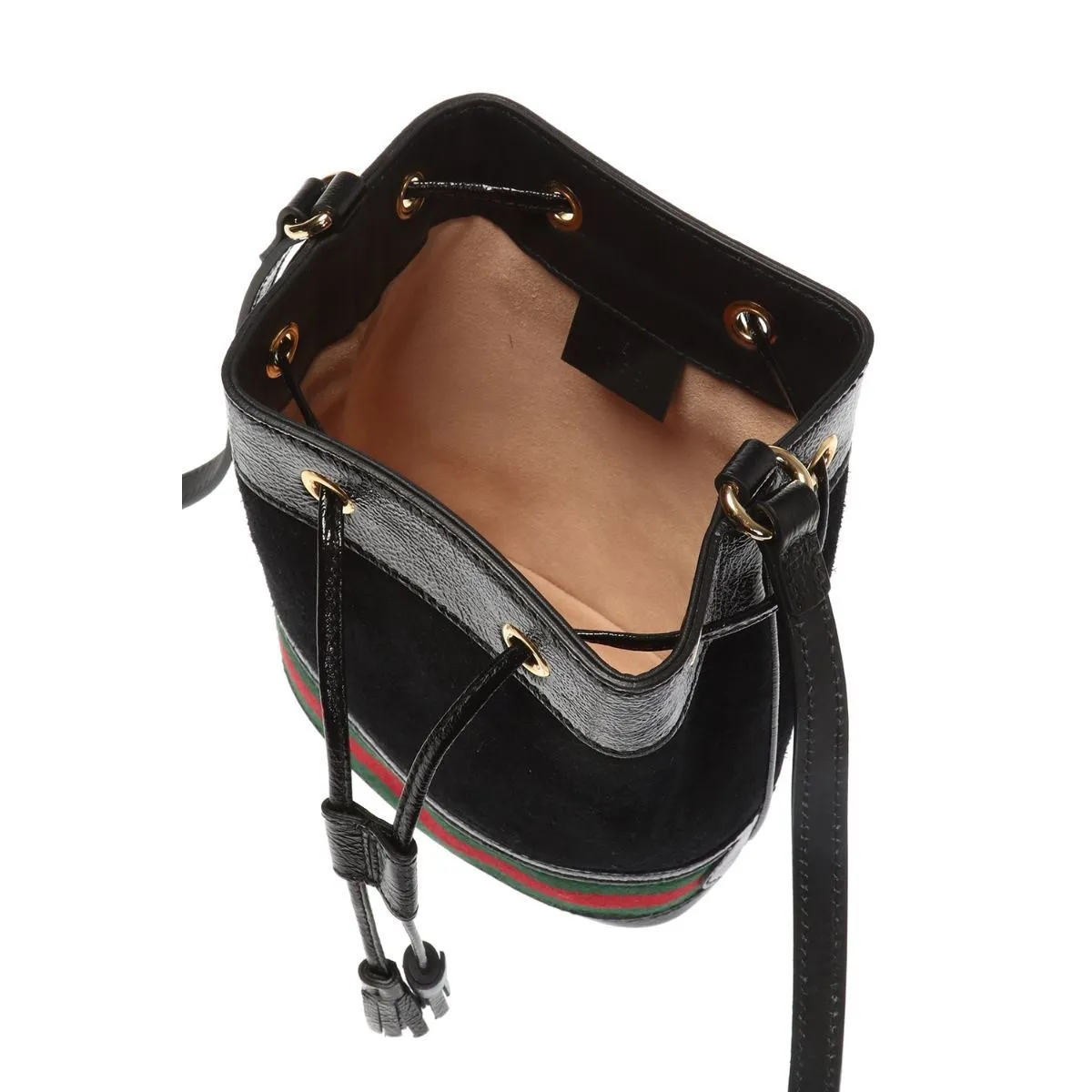 Gucci Ophidia Mini Textured Leather-Trimmed Suede Bucket Bag 550620