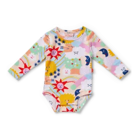 Halcyon Nights Long Sleeve Bodysuit - We Live In The Sky