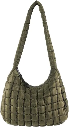 Juoxeepy Quilted Tote Crossbody Women's Puffy Hobo Bag with Padding
