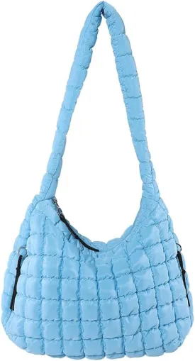 Juoxeepy Quilted Tote Crossbody Women's Puffy Hobo Bag with Padding