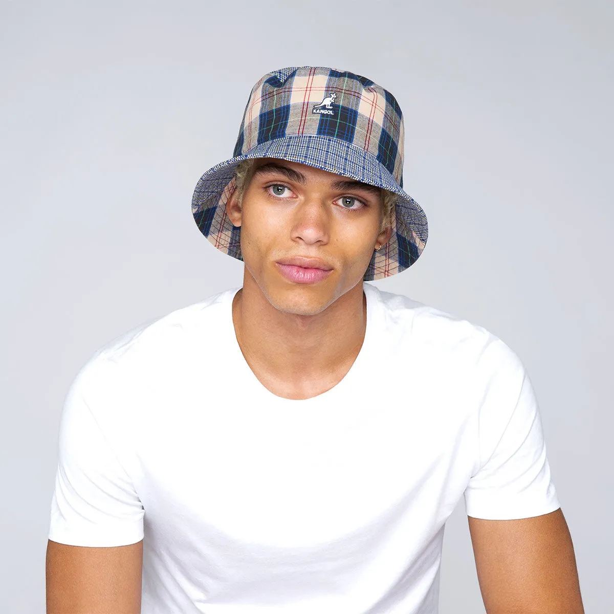 Kangol Plaid Mash-Up Plaid Bucket Hat