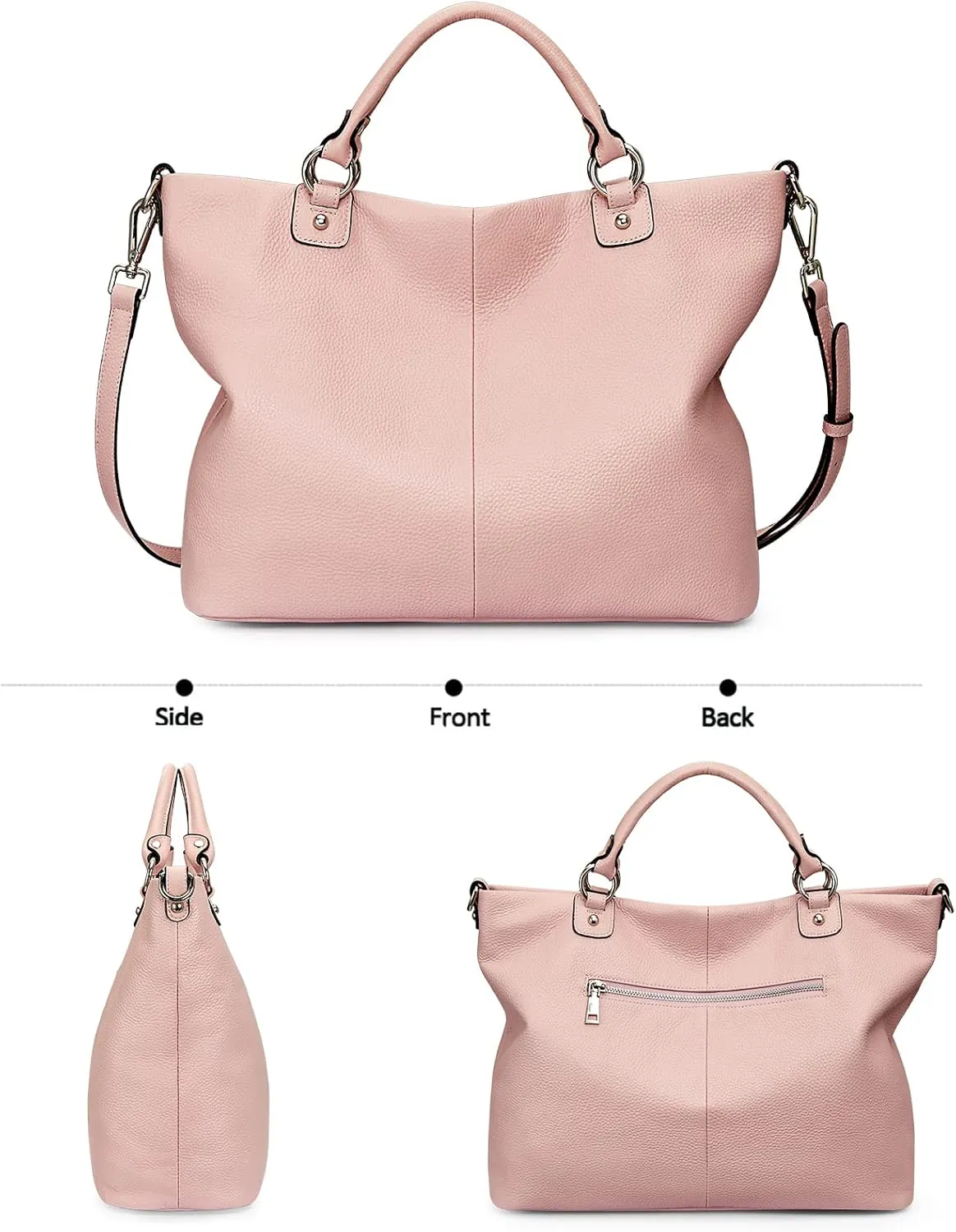 Kattee Women's Soft Leather Tote Bag, Top Satchel Purses and Handbags
