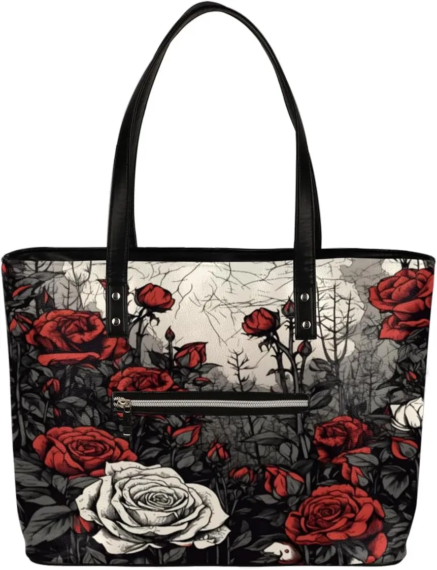 Leather Tote Bag for Women Handbags Laptop Shoulder Bag Large Tote Purse for Work Shopping Travel