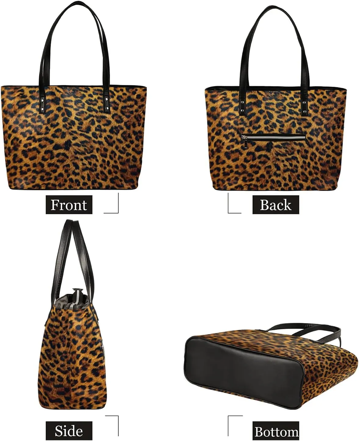Leather Tote Bag for Women Handbags Laptop Shoulder Bag Large Tote Purse for Work Shopping Travel