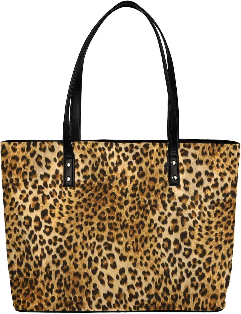 Leather Tote Bag for Women Handbags Laptop Shoulder Bag Large Tote Purse for Work Shopping Travel