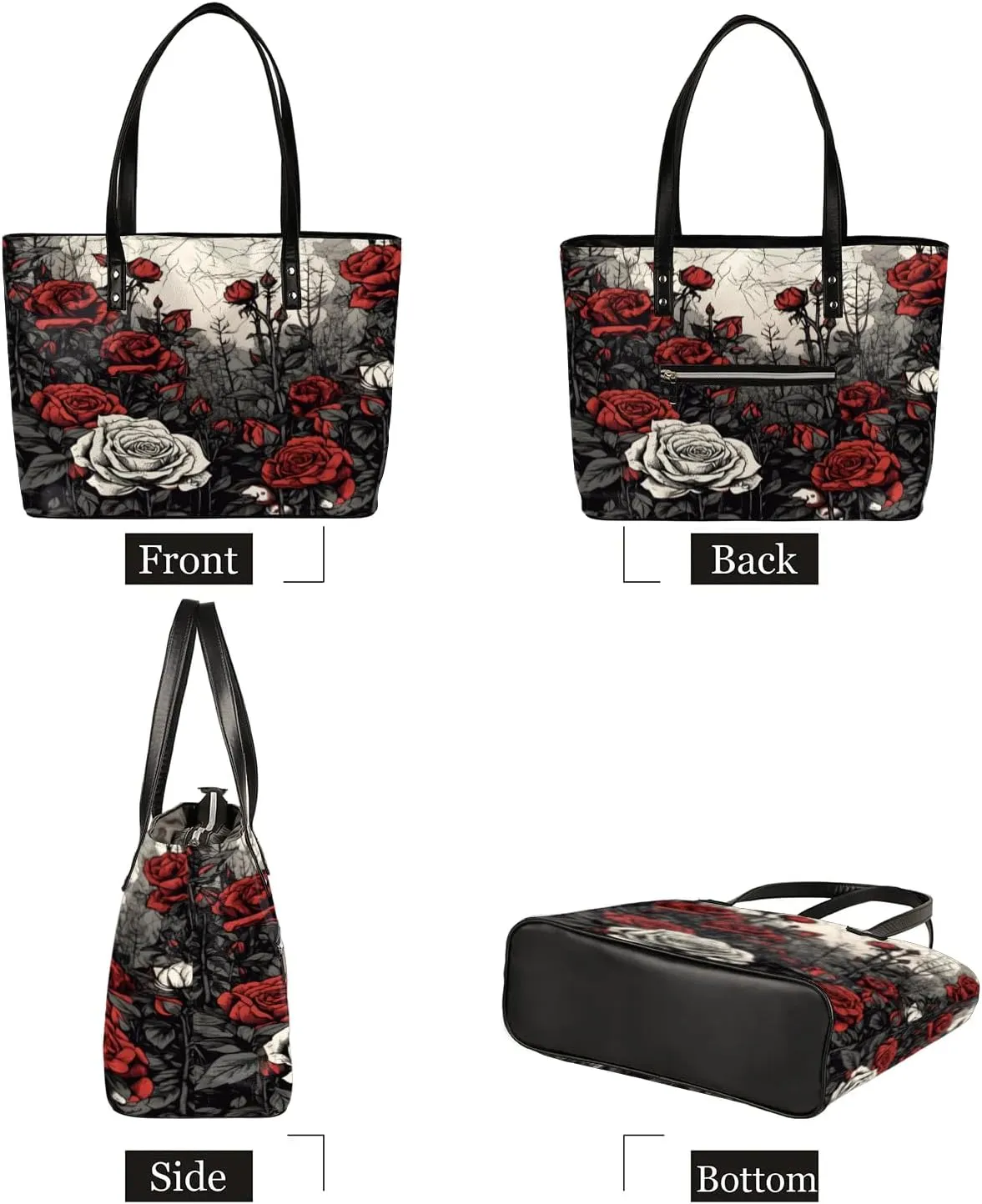 Leather Tote Bag for Women Handbags Laptop Shoulder Bag Large Tote Purse for Work Shopping Travel