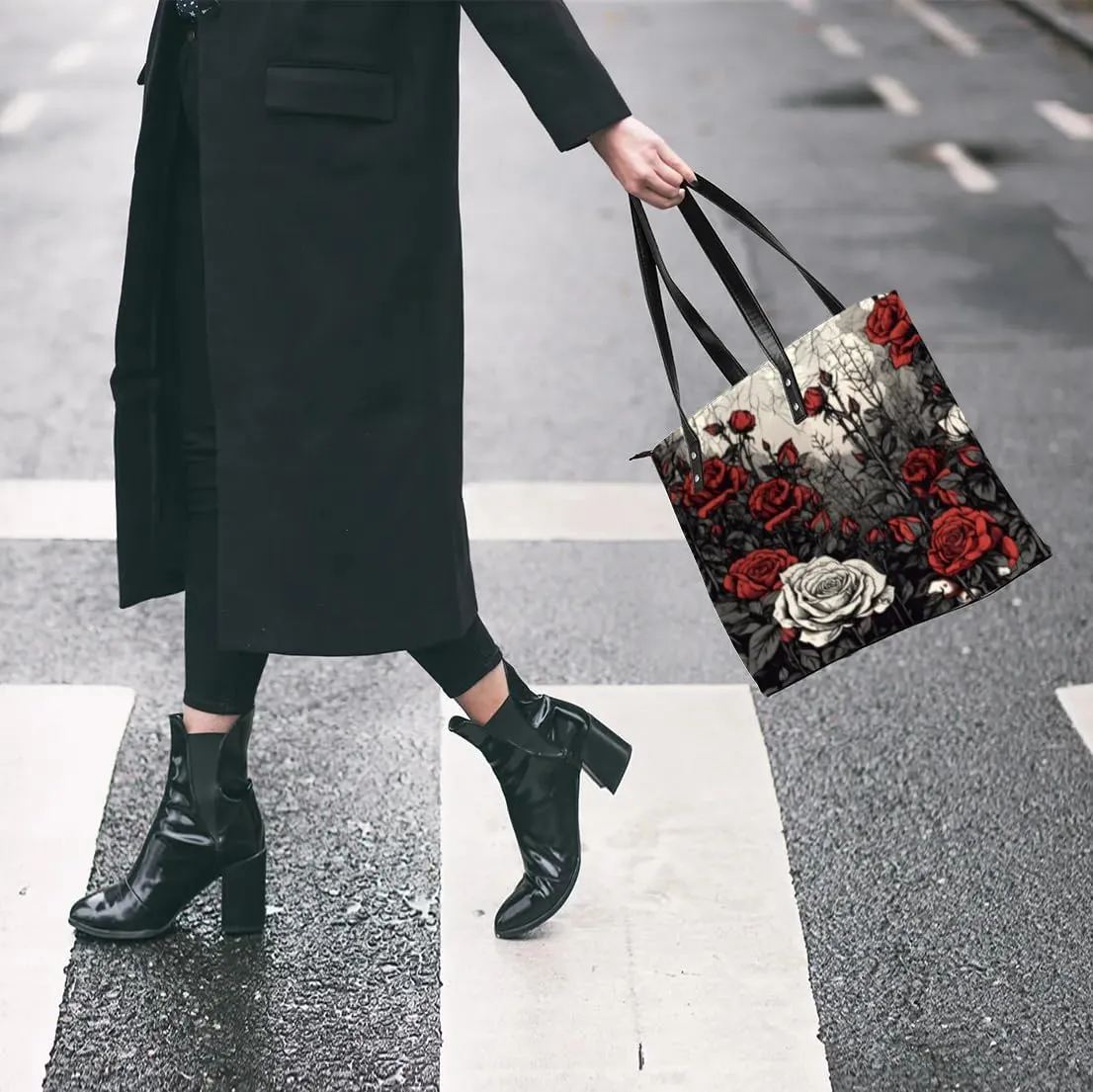 Leather Tote Bag for Women Handbags Laptop Shoulder Bag Large Tote Purse for Work Shopping Travel