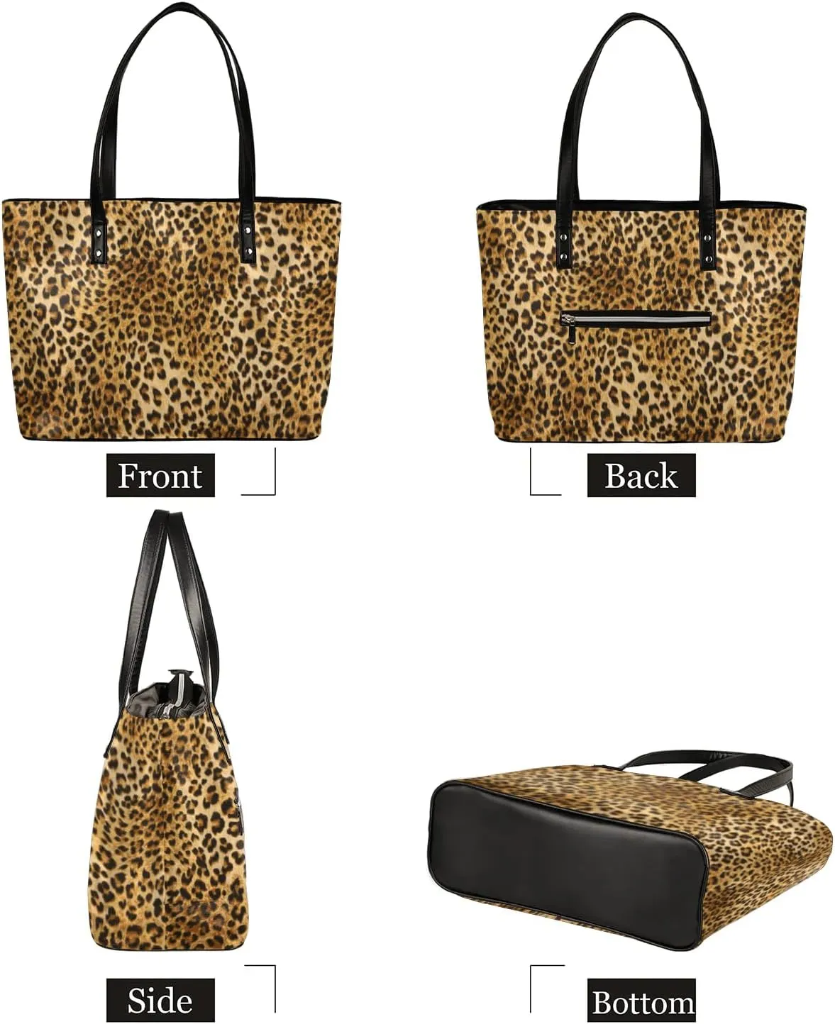 Leather Tote Bag for Women Handbags Laptop Shoulder Bag Large Tote Purse for Work Shopping Travel
