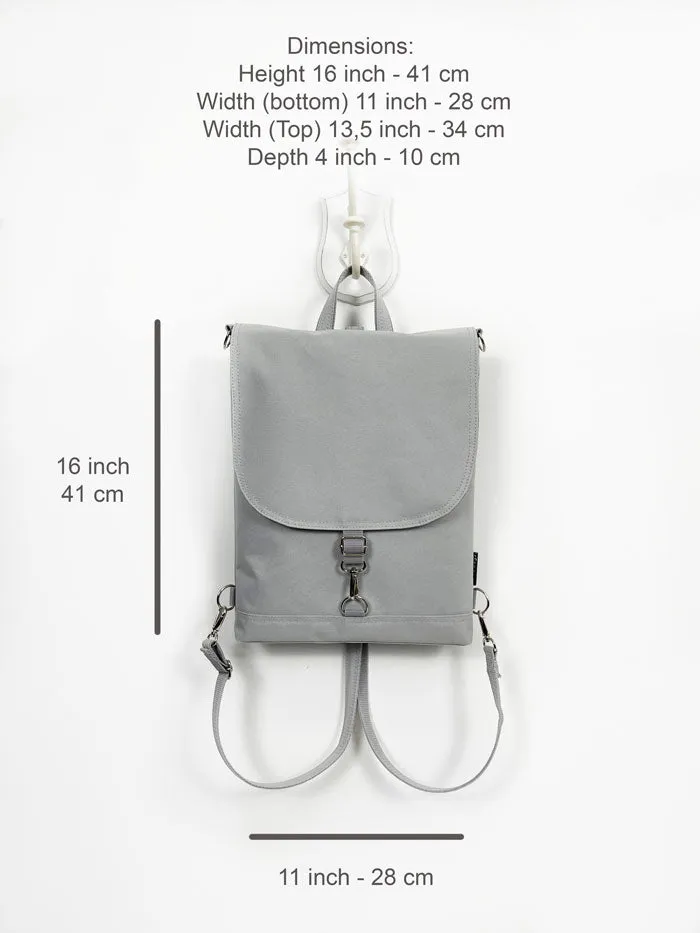 Light Gray Minimalist Laptop Backpack