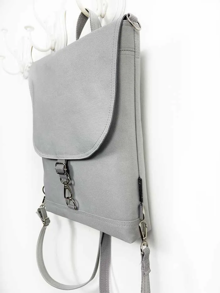 Light Gray Minimalist Laptop Backpack