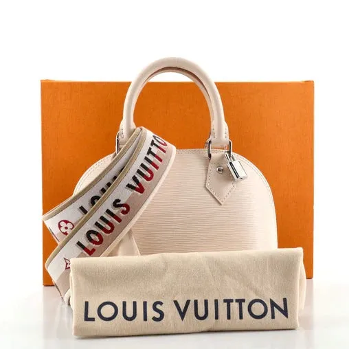 LOUIS VUITTON EPI LEATHER ALMA BB WHITE QUAERZ