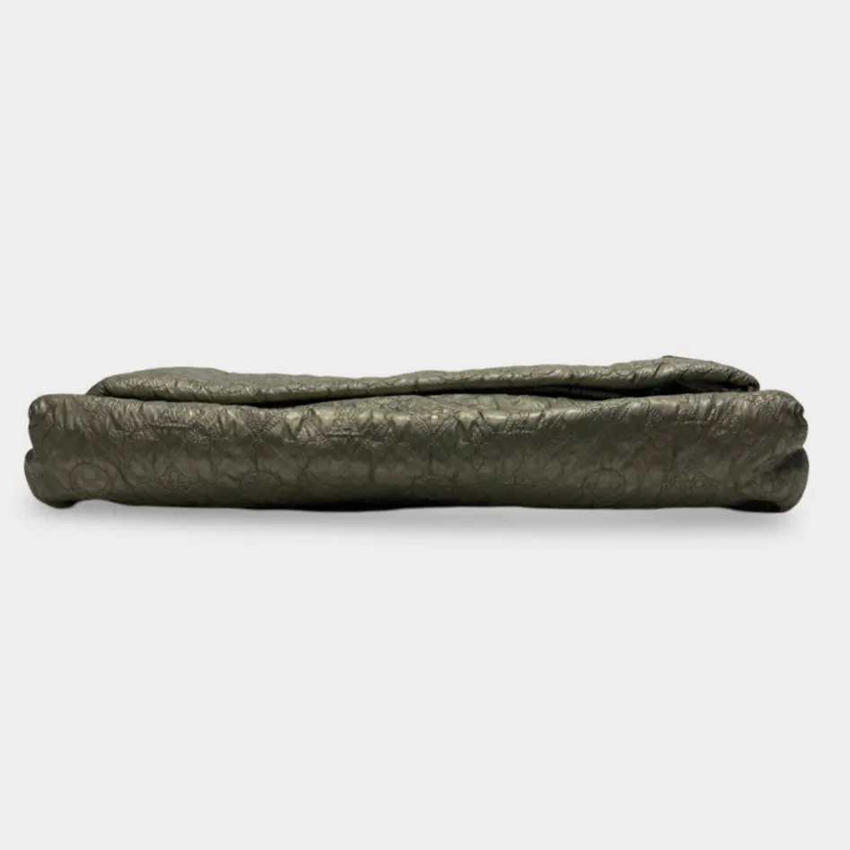 Louis Vuitton Limelight Silver Jacquard Quilted Monogram Clutch