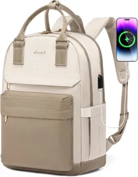 LOVEVOOK Laptop Backpack for Women 15.6 Inch,Cute Backpack Laptop Bag with USB Port,Waterproof Travel Backpack Purse Teacher Nurse Bag Fashion Computer Bag for Work