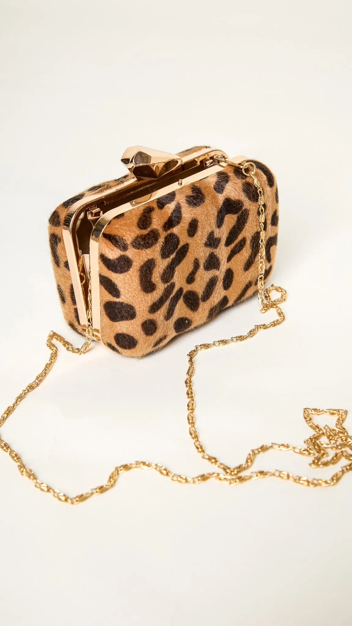 Luxe Leopard Print Mini Clutch