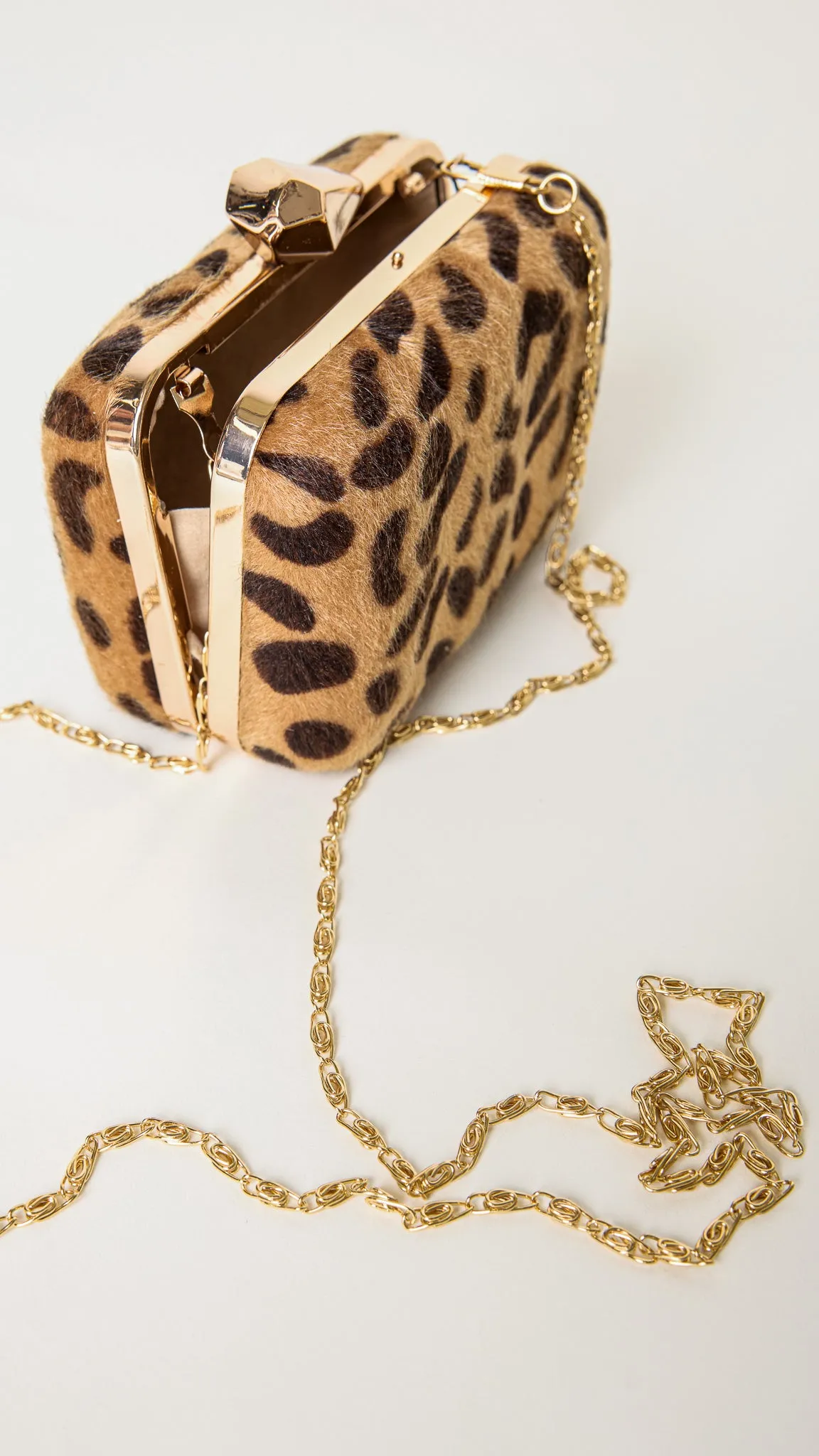 Luxe Leopard Print Mini Clutch
