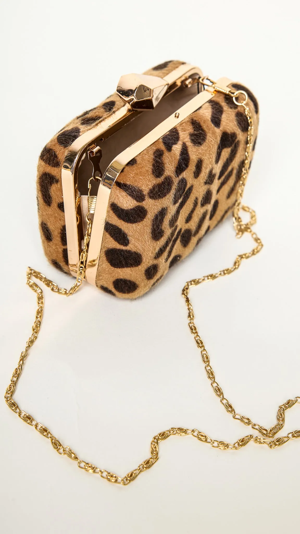 Luxe Leopard Print Mini Clutch
