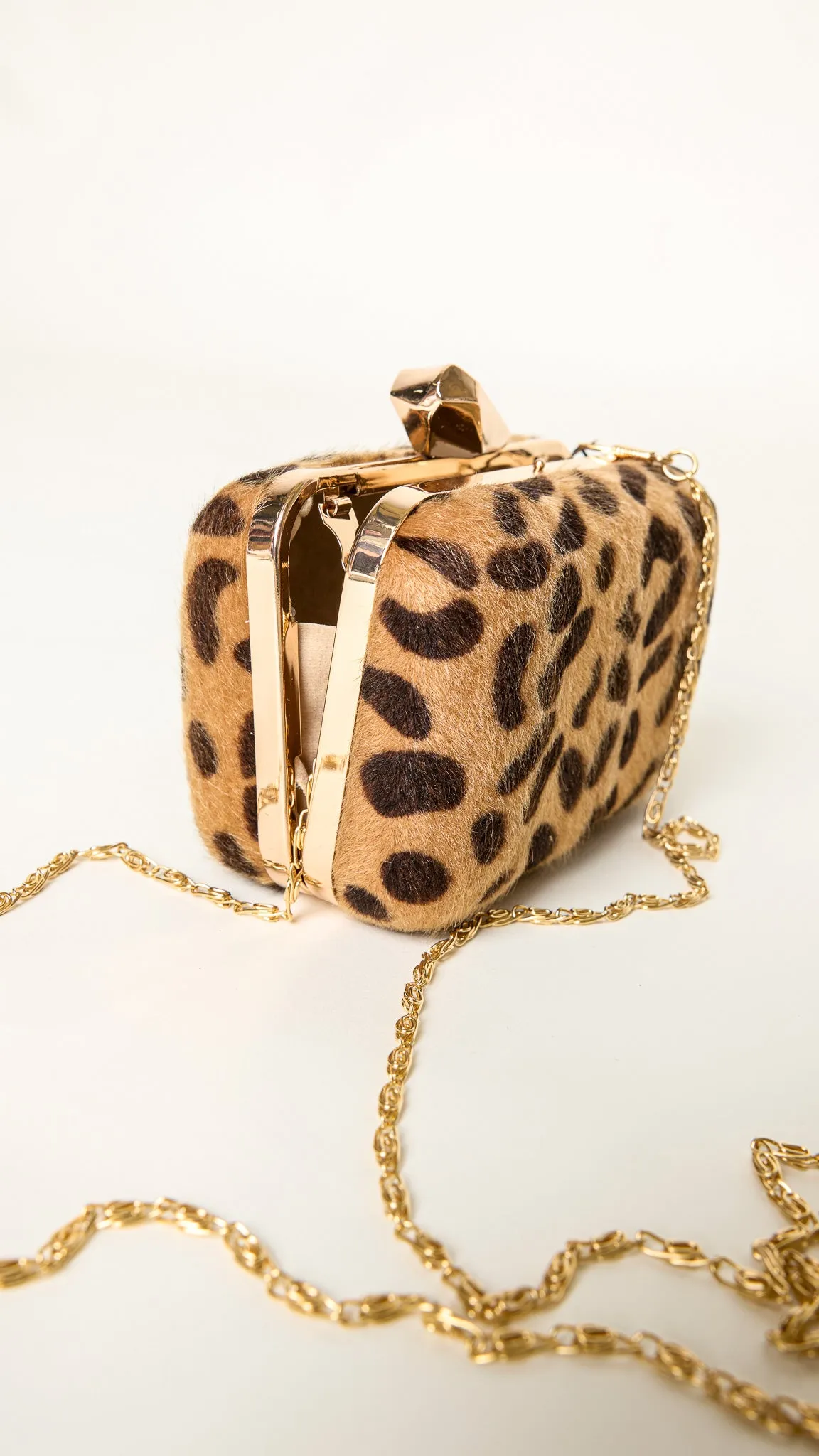 Luxe Leopard Print Mini Clutch