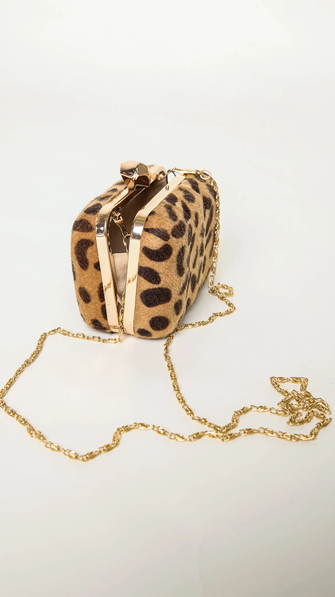 Luxe Leopard Print Mini Clutch