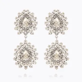 Milano Earrings / Crystal / Silvershade