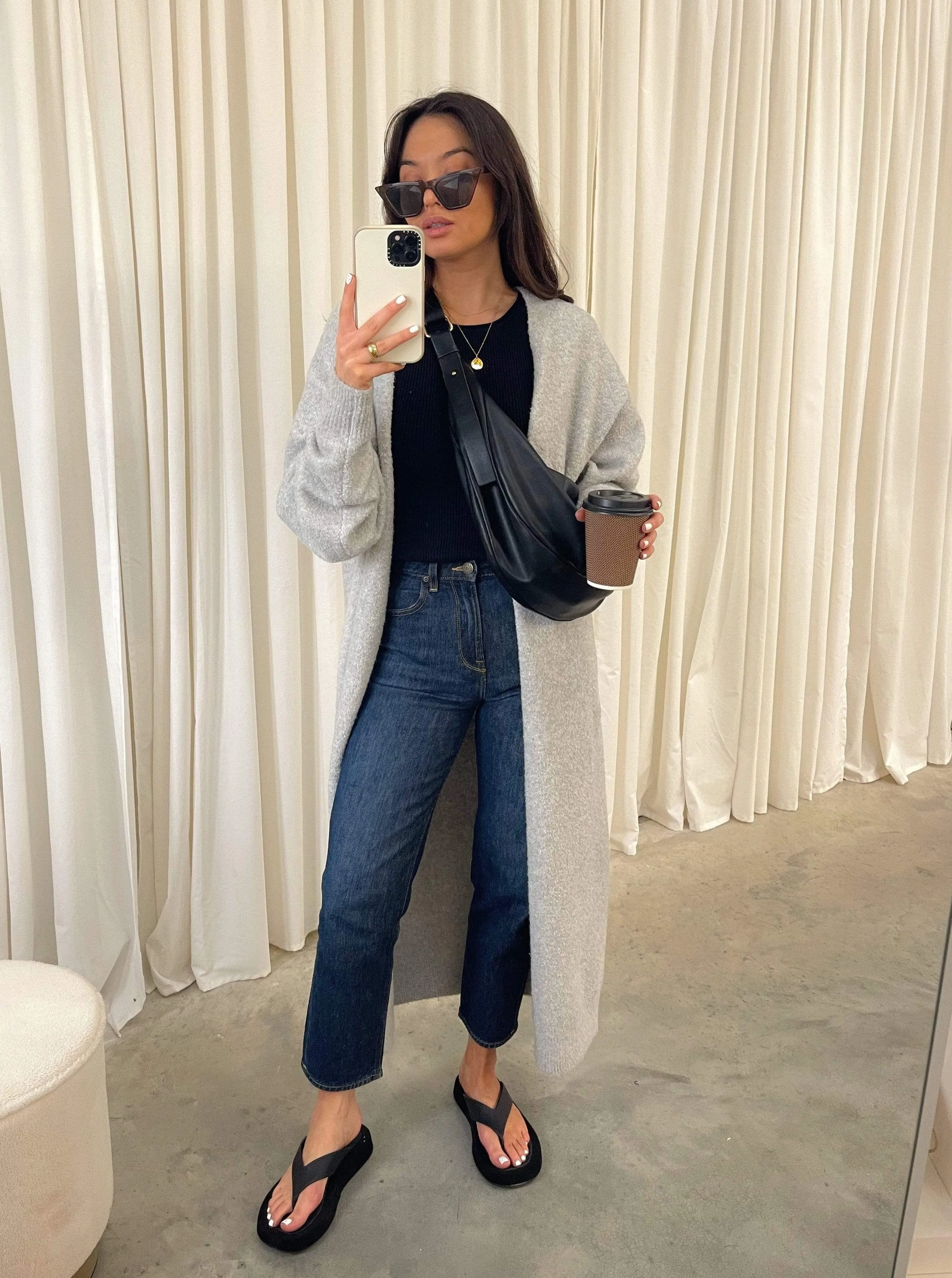 Millie Maxi Cardigan - Grey