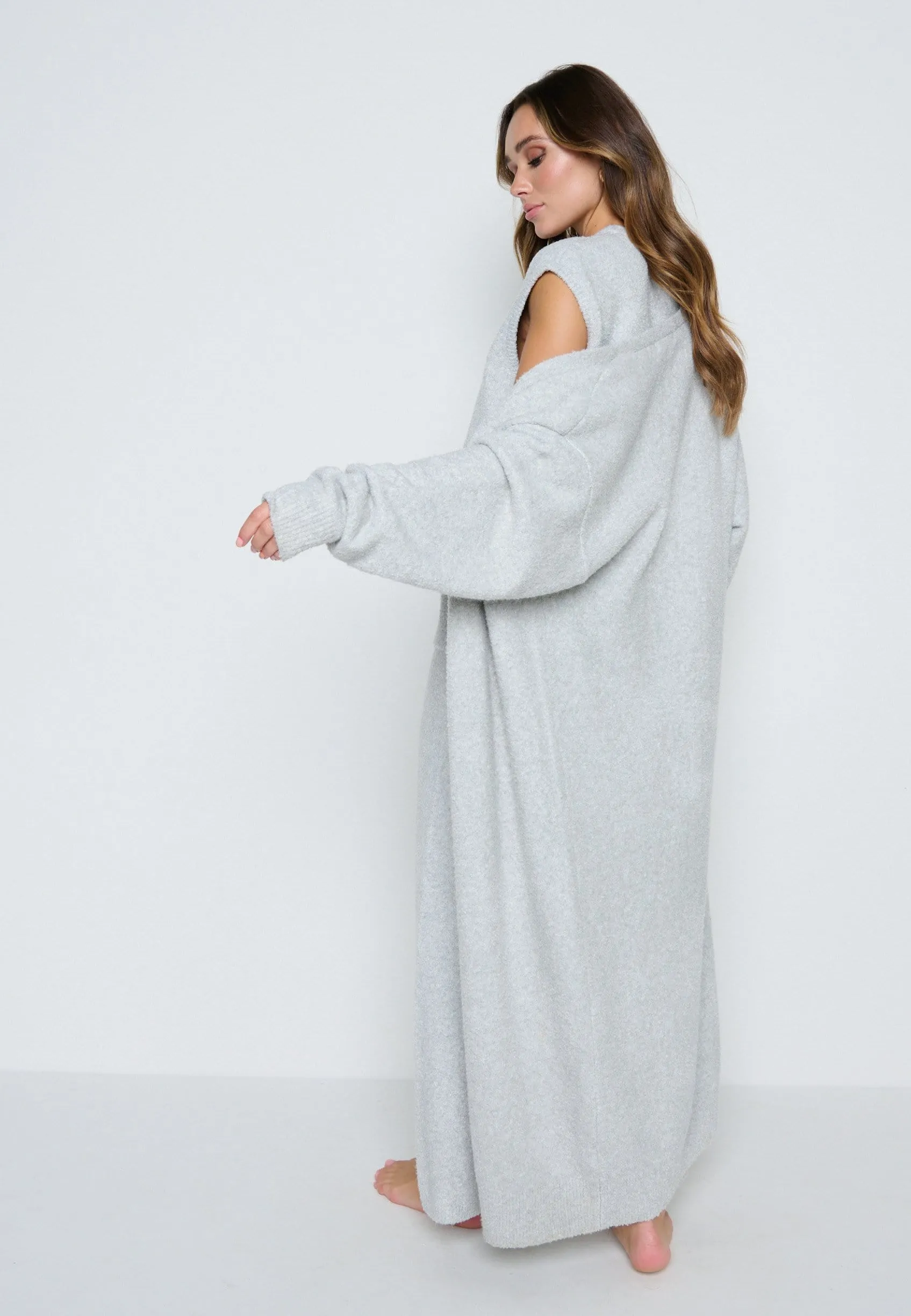 Millie Maxi Cardigan - Grey